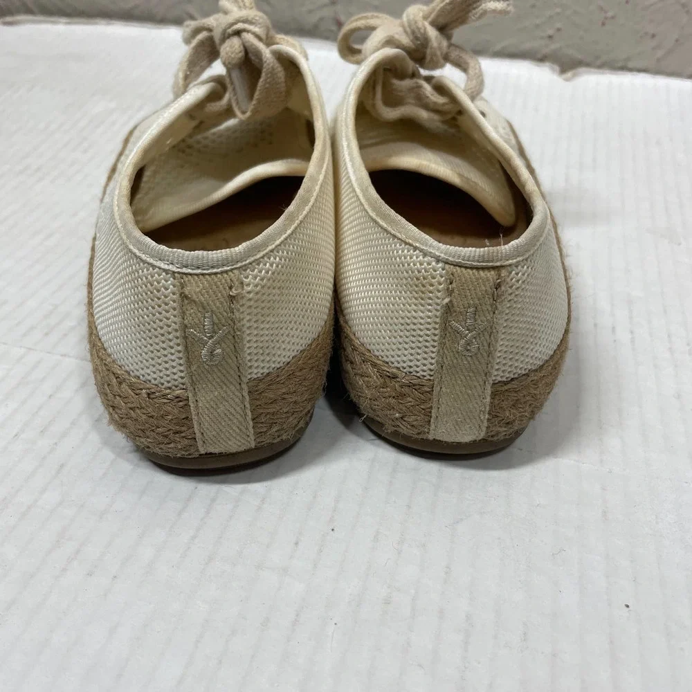 Emu Australia Cream Breathable Agonis Mac Espadrille Cotton Shoe Womens Sz US‎ 7